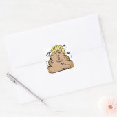 poep donald trump vierkante sticker (Envelop)
