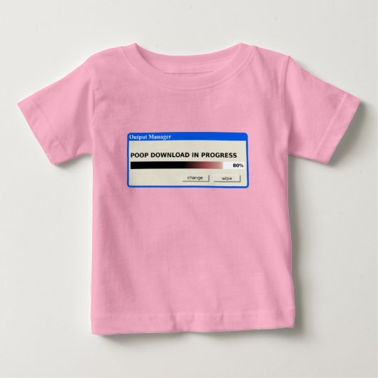 Poep Download Baby Grappige Romper Humor (Voorkant)