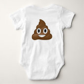 Poep Emoji baby baby Kleding Bodysuit (Achterkant)