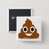 Poep Emoji Emoticon Grappige Knop Speldje (Voorkant /achterkant)