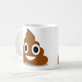 Poep Emoji Emoticon Grappige Mok (Voorkant links)