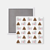 poep emoji en toiletpapier magneet (Voorkant / Achterkant)