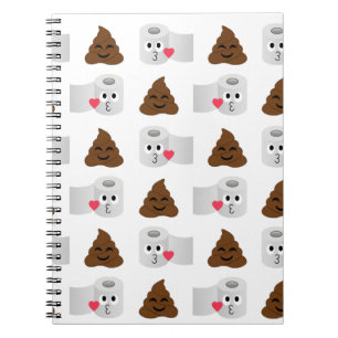 poep emoji en toiletpapier notitieboek