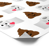 poep emoji en toiletpapier poster (Hoek)