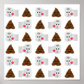 poep emoji en toiletpapier poster (Voorkant)