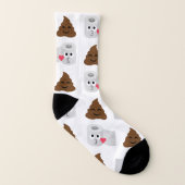 poep emoji en toiletpapier sokken (Links binnenkant)