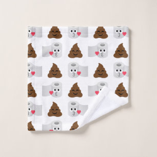 poep emoji en toiletpapier washandje