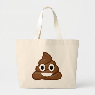 poep emoji grote tote bag