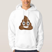 Poep emoji mannen hooded sweatshirt hoodie hoody (Voorkant)