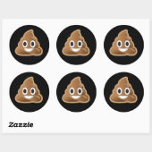 Poep emoji-stickers ronde sticker (Vel)
