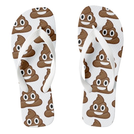 poep emoji teenslippers sandalen schoenen (Voetbed)