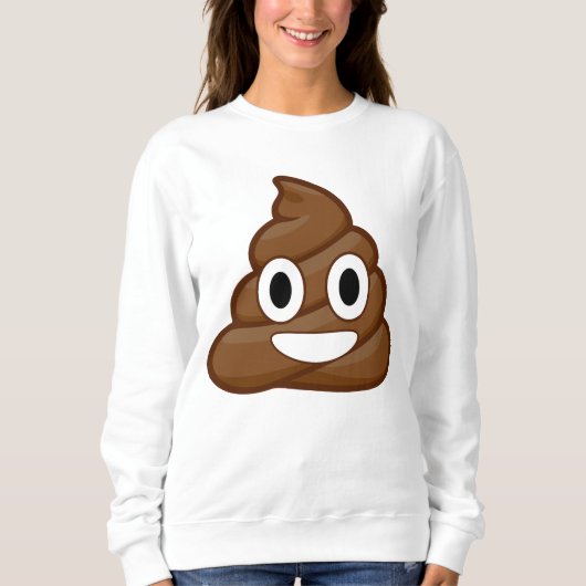 poep emoji womens sweatshirt (Voorkant)