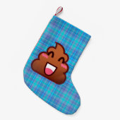 poep emoji xmas kerstmis kleine kerstsok (Voorkant (Hangend))