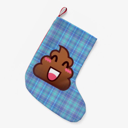 poep emoji xmas kerstmis kleine kerstsok (Voorkant (Hangend))