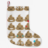 Poep emoji's Kerstmis kous Kleine Kerstsok (Voorkant)