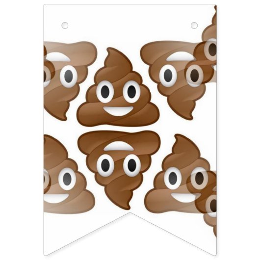 poep emojis partij bunting banner (Tweede vlag)