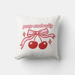 Poep en Rally Baby Print Cute Roze Kersen Kussen