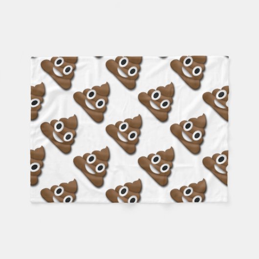 Poep. Fleece Deken (Voorkant (Horizontaal))