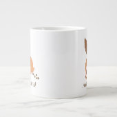 Poep gebeurt..... en konijnenpeuken! grote koffiekop (Voorkant)