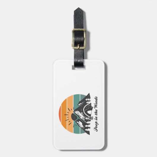 Poep in de Bossen Bagagelabel (Voorkant verticaal)