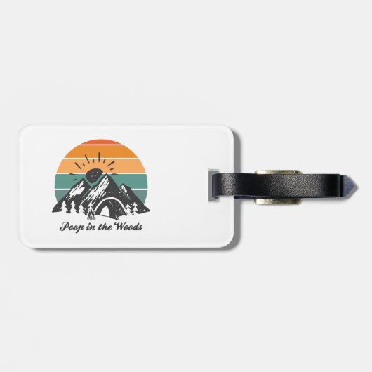 Poep in de Bossen Bagagelabel (Achterkant horizontaal)