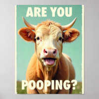 Poep je? Grappige Hooglanders Koe, Koe Kunst