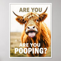 Poep je? Grappige Hooglanders Koe, Koe Kunst
