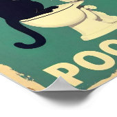 "Poep je?" Grappige Zwarte Katten Poster (Hoek)