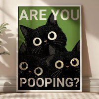 POEP JE? Zwarte katten grappige badkamer