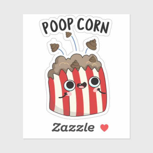 Poep Maïs Grappige Pop Maïs Pun Sticker (Vel)
