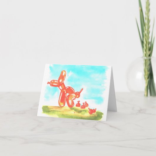 Poep of Pop Pup Bedankkaart (Voorkant)