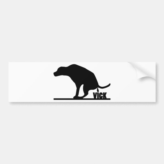 Poep op VIck Bumpersticker (Voorkant)
