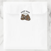 Poep Quiz Leuke Poep Grap Ronde Sticker (Tas)
