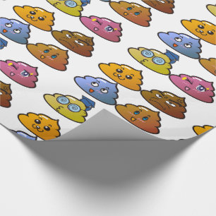 POEP REGENBOOGKLEUREN GRAPPIG VERJAARDAGSINPAPPAPE CADEAUPAPIER