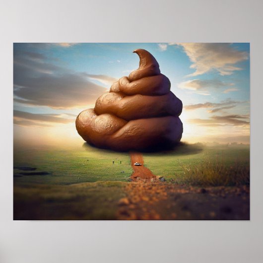 Poep Road digitale kunst Poster (Voorkant)