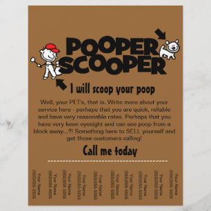 Poep Schepper zakelijk overzicht flyer