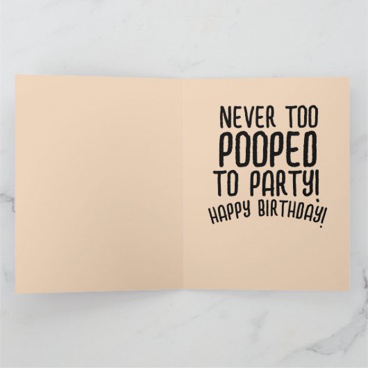 POEP SMILE GRAPPIG VERJAARDAG GROOT WENSKAART BEDANKKAART (Binnen)