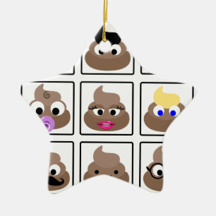 Poep Veel Gezichten Keramisch Ornament
