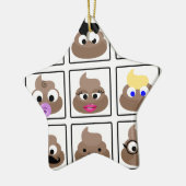 Poep Veel Gezichten Keramisch Ornament (Links)