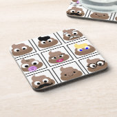 Poep Veel Gezichten Onderzetter (Linkerzijde)