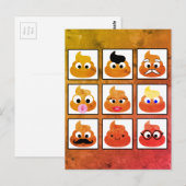 Poep Veel Gezichten  Oud Papier Briefkaart (Voorkant / Achterkant)