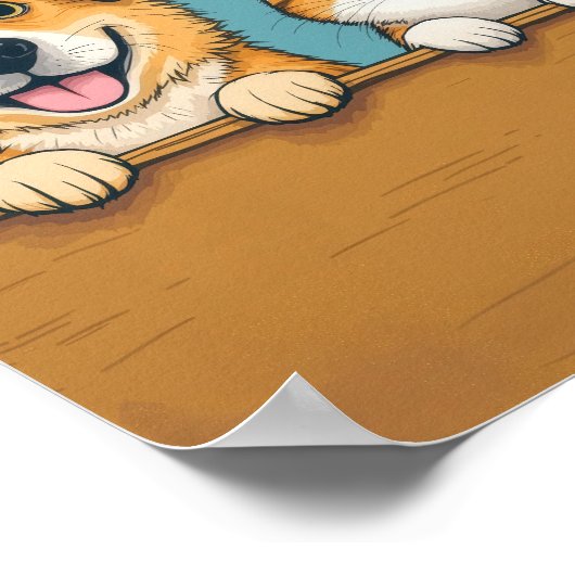 Poepen jullie? Schattigee hond en kat Poster (Hoek)