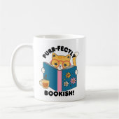 Poepieboeklievende kat koffiemok (Links)