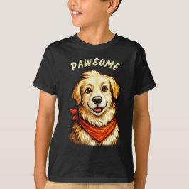 POEPIGE Handgetekende Gouden Hond Kinderen T-Shirt