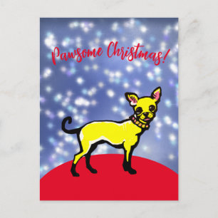 Poepige kerst met chihuahua's! Kerstkaart Briefkaart