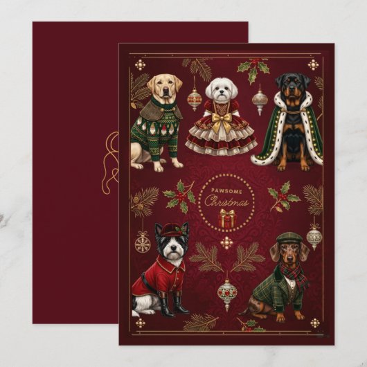 Poepige Kerstkaart (Voorkant / Achterkant)