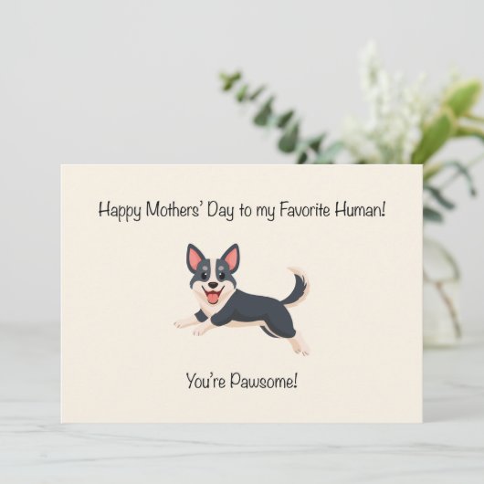 Poepmooie Moederdag Feestdagenkaart (Staand voorkant)