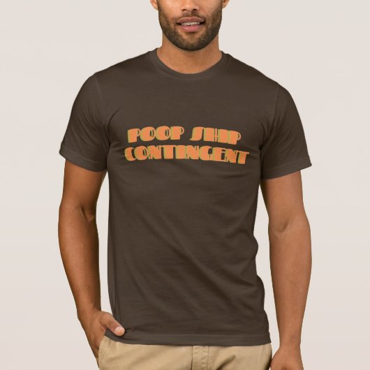 Poepschip contingent - 2 woorden ruimte mannen t-shirt (Voorkant)
