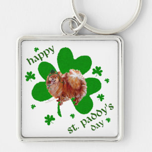Poeranian St. Patrick's Day Sleutelhanger