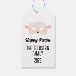 Poerim schapenmasker gemaskerd kostuum cadeaulabel